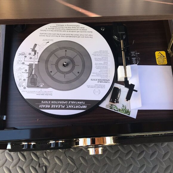 Victrola - Empire Bluetooth 6-in-1 Record Player - Gold/Brown/Black - Picture 4 of 11